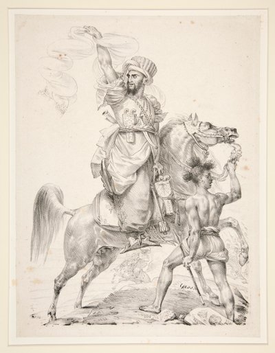 घोड़े पर सवार मामलुकियों का सरदार द्वारा Antoine-Jean Gros