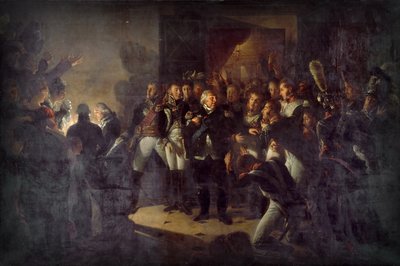 लुई XVIII ने 20 मार्च, 1815 की रात को ट्यूलरी छोड़ दी द्वारा एंटोनी जीन ग्रोस