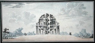 एक कॉस्मोपॉलिट के लिए एक सदन के लिए डिज़ाइन, 1783 (कागज पर wc) (विवरण) (195241-195242, 196724-196725 भी देखें) द्वारा एंटोनी लॉरेंट थॉमस वाउडर