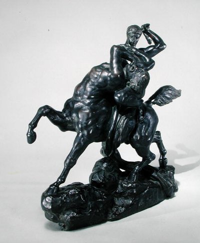 थेसस कॉम्बैटिंग द सेंटूर बिएनोर (कांस्य) (सामने का दृश्य) द्वारा एंटोनी लुइस बेरी