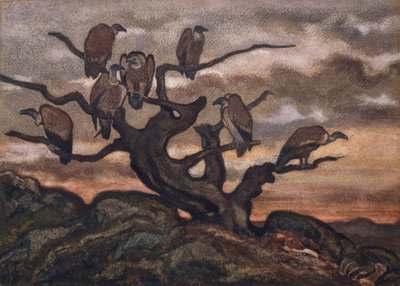 एक पेड़ पर गिद्ध, 1810-75। द्वारा एंटोनी लुइस बेरी
