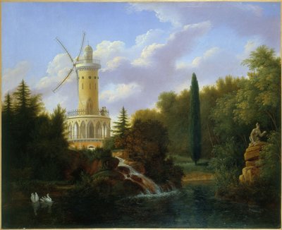 1827 में पेरिस में फोली-ब्यूजन में विंडमिल द्वारा एंटोनी पैट्रिस गयोट