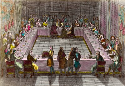 18वीं सदी में रॉयल लॉटरी। ट्रौवेन एंटोनी द्वारा उत्कीर्णन (1656-1708) द्वारा एंटोनी ट्रौवेन