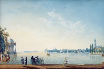 हॉलैंड में 1814 में वाटरलैंड में हवन्रक से ब्रोक, या इज़सेल के किनारे ज़्वोलल शहर द्वारा Anton Ignaz Melling