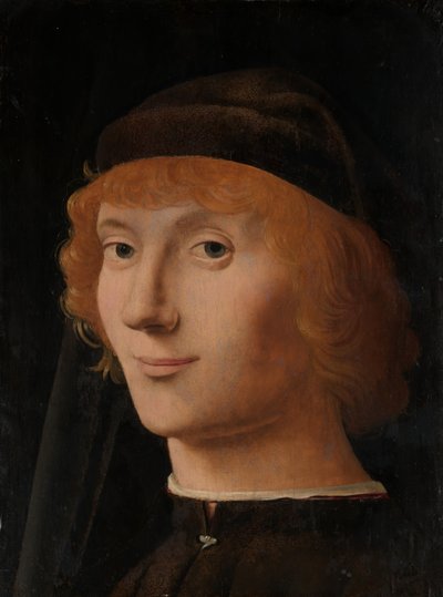 पोर्ट्रेट ऑफ़ ए यंग मैन, ca. 1470। द्वारा एंटोनेलो दा मेसिना