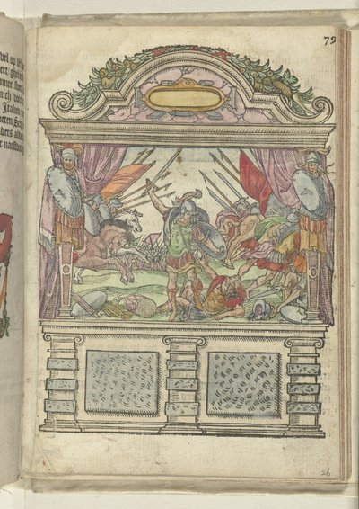 ग्रोट मार्केट के कोने पर मंच पर अलंकारिक चित्रण, 1578 द्वारा Antoni van Leest