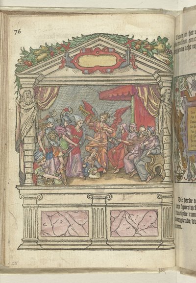 ग्रोट मार्केट में अलंकारिक चित्रण वाला दृश्य, 1578 द्वारा Antoni van Leest