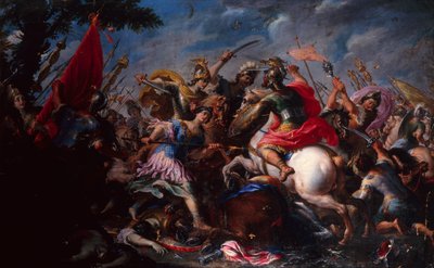 Amazons की लड़ाई (कैनवास पर तेल) द्वारा एंटोनियो (सर्कल) टेम्पेस्टा
