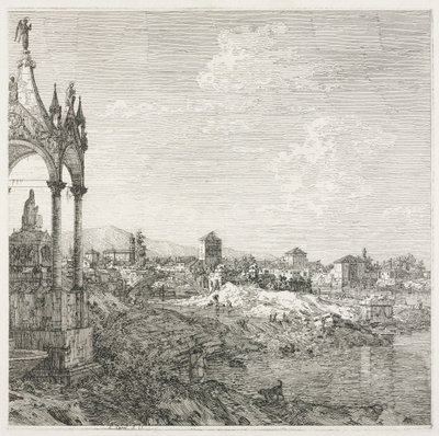 दृश्य: एक बिशप के सेपुलचर, 1735-1746। द्वारा जियोवानी एंटोनियो कैनाल (कैनेटेटो)