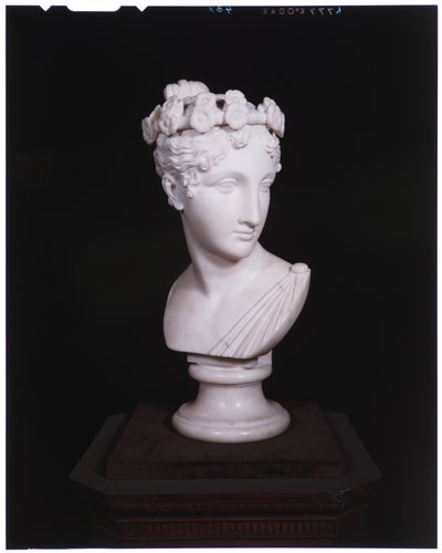 एक नर्तकी का सिर, 1820 (संगमरमर) द्वारा Antonio Canova