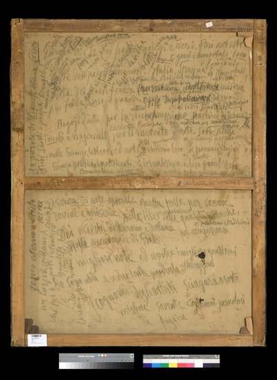 पेंटिंग रिफ्लेक्शंस, 1918-20 का बैक द्वारा एंटोनियो मैनसिनी