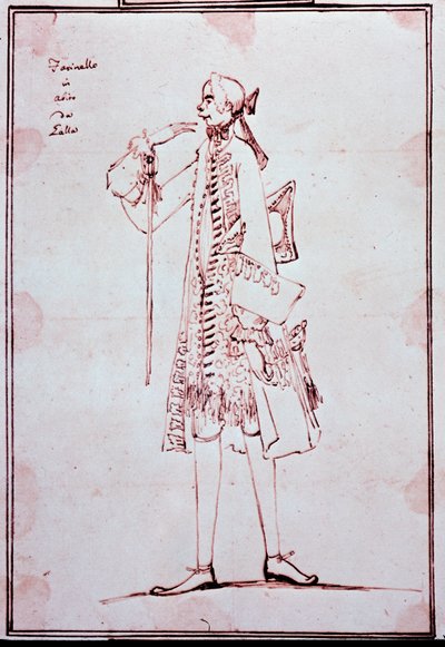 एंटोन मारिया ज़ानेटी (1680-1767) द्वारा फ़ारिनेली (1705-1782) इतालवी कैस्ट्रेटो (कास्ट्रेट) कार्टून नामक कार्लो ब्रोस्ची का पोर्ट्रेट। 18 वीं सदी। निजी संग्रह। द्वारा एंटोनियो मारिया ज़ानेटी