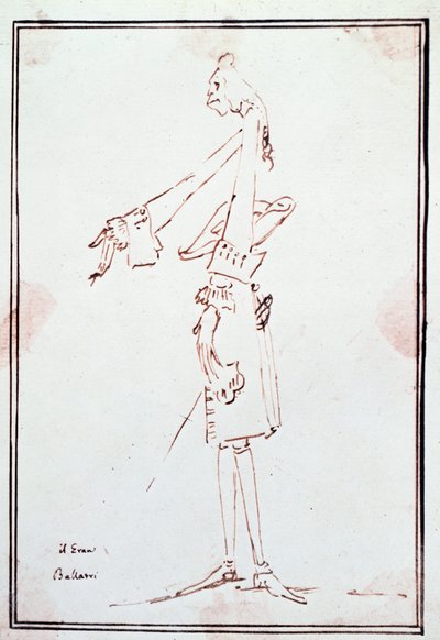एंटन मारिया ज़ानेटी (1679-1767) द्वारा फ़िलिपो बालात्री (1676-1756) का इतालवी कैस्ट्रट (कैस्ट्रेटो) कैरिकेचर का पोर्ट्रेट। 18वीं सदी का निजी संग्रह द्वारा एंटोनियो मारिया ज़ानेटी