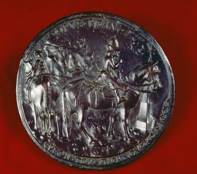 जॉन पेलोलोगस VIII (d.1448) (कांस्य) को दर्शाने वाला पदक द्वारा एंटोनियो पिसानेलो