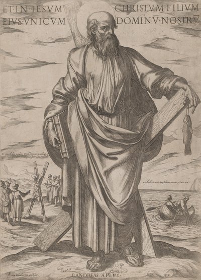 सेंट एंड्रयू, 'क्राइस्ट, मैरी एंड द एपोस्टल्स' से, सीए। 1590-सीए। 1610. द्वारा एंटोनियो टेम्पेस्टा