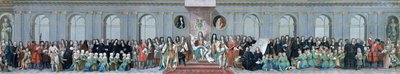 जेम्स II (1633-1701) मसीह के अस्पताल के गणितीय विद्वानों को प्राप्त करना द्वारा एंटोनियो वेरियो