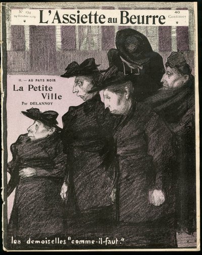 "" L'Plate au Beurre"", संख्या 134, B & W . में व्यंग्य का कवर द्वारा एरिस्टाइड डेलानॉय
