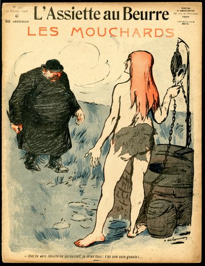 "" L'Plate au Beurre "", संख्या 359, रंगों में व्यंग्य का कवर द्वारा एरिस्टाइड डेलानॉय