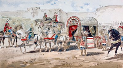 9 वीं शताब्दी, 1886 के घोड़े का एक शाही कोच द्वारा आर्मंड जीन हेन्स