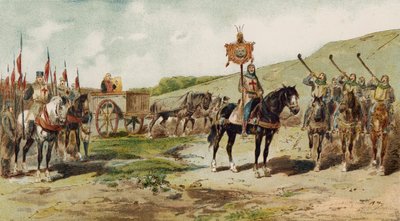 युद्ध रथ और लिटुस ब्लोअर, क्रूसेड का समय, 11 वीं शताब्दी द्वारा आर्मंड जीन हेन्स