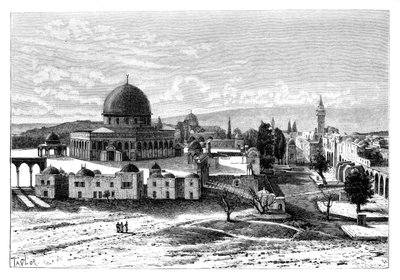 ओमरस मस्जिद, यरूशलेम, इज़राइल, 1895। द्वारा अरमानंद कोहल