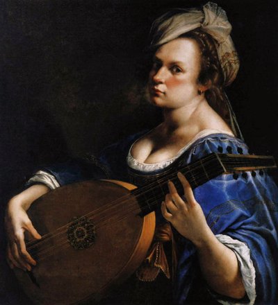 ल्यूट प्लेयर के रूप में स्व-पोर्ट्रेट, c.1615-18 द्वारा Artemisia Gentileschi