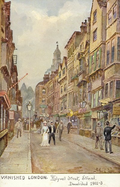 गायब हो गए लंदन - होलीवेल स्ट्रीट, स्ट्रैंड, 1902-3 ध्वस्त द्वारा आर्थर चार्ल्स पायने