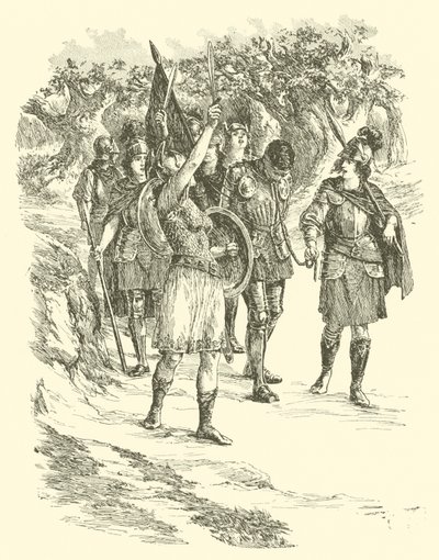 द एडवेंचर्स ऑफ सर आर्टेगाल, क्वीन ऑफ द अमेजन्स (उत्कीर्णन) द्वारा आर्थर जॉर्ज वॉकर