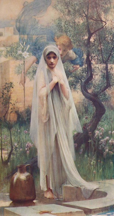 द अनाउंसमेंट, 1892, c1900 द्वारा आर्थर हैकर