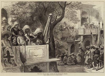 रॉयल विजिट टू इंडिया, शहजादा, ग्वालियर की प्रतीक्षा में द्वारा आर्थर हॉपकिंस