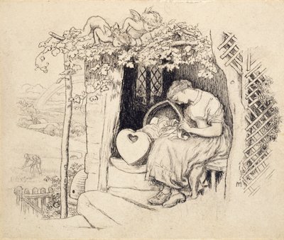 पालने द्वारा, 1873 द्वारा आर्थर ह्यूजेस