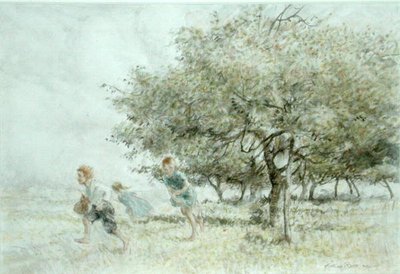 Scrumping (कागज पर पानी के रंग का) द्वारा आर्थर रैकहम
