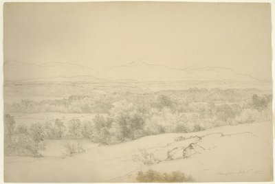 लैंडस्केप, बैरीटाउन, न्यूयॉर्क, 1865 (ब्राउन पेपर पर स्टंपिंग के साथ ग्रेफाइट) द्वारा एशर ब्राउन डूरंड