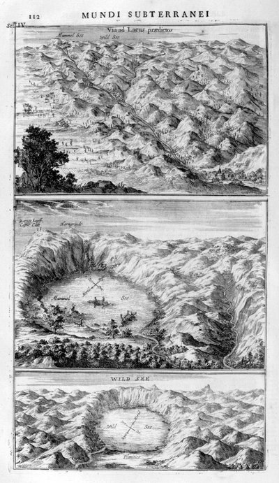झील भूविज्ञान, 1678 द्वारा अथानासियस किर्चर