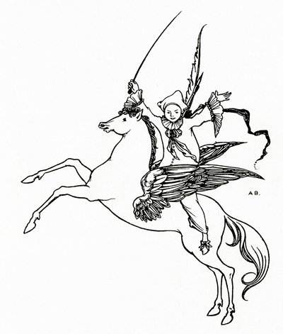 पेगासस पर पक, 1894 द्वारा ऑब्रे बियर्डस्ले