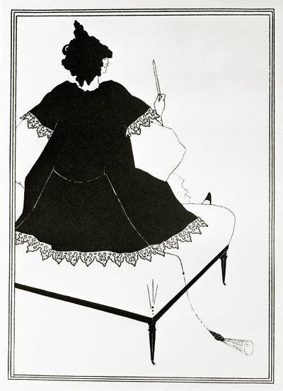 सैलोम मिस्ट्रेस, या डिल्डो वाली महिला, c.1894 द्वारा ऑब्रे बियर्डस्ले