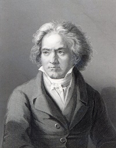 लुडविग वैन बीथोवेन, विलियम हॉल द यंगर (उत्कीर्णन) द्वारा उत्कीर्ण द्वारा August Karl Friedrich von Kloeber