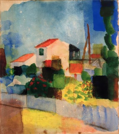 उज्ज्वल घर (पहला संस्करण) द्वारा August Macke