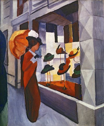 हाट शॉप के सामने, 1914 द्वारा August Macke