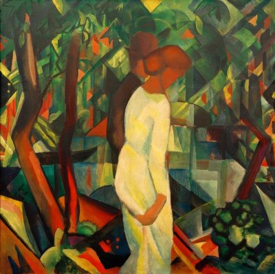 जंगल में युगल द्वारा August Macke