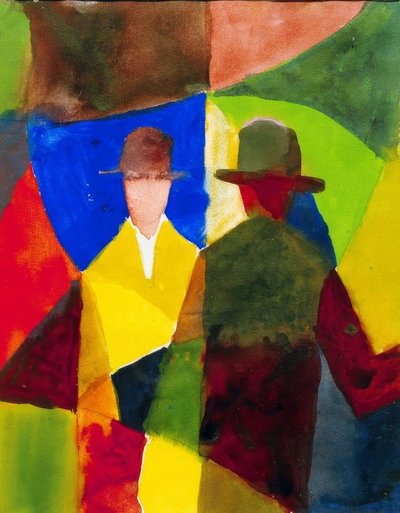 दुकान की खिड़की में प्रतिबिंब द्वारा August Macke
