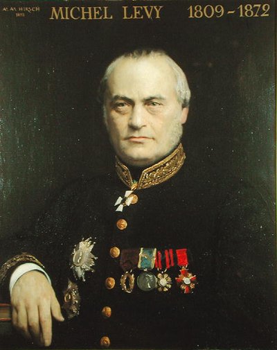 मिशेल लेवी (1809-72) 1893 (कैनवास पर तेल) द्वारा अगस्टे एलेक्जेंडर हिरश