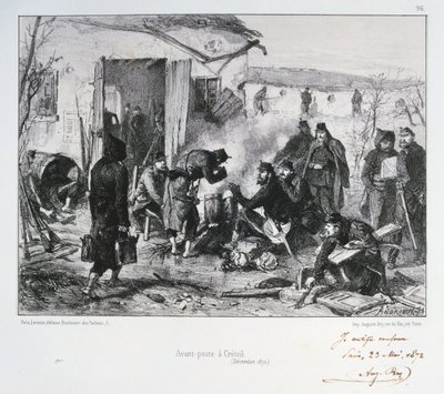 क्रीटिल, पेरिस की घेराबंदी, फ्रेंको-प्रशिया युद्ध, दिसंबर 1870 1872 में फ्रांसीसी उन्नत गार्ड पोस्ट द्वारा अगस्टे ब्राय