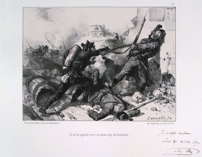 हाथ से हाथ लड़ना, पेरिस की घेराबंदी, फ्रेंको-प्रशिया युद्ध, 1870 1871 द्वारा अगस्टे ब्राय
