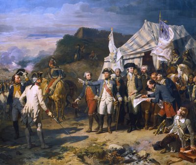 यॉर्कटाउन की घेराबंदी, 1781 c1836 द्वारा लुई चार्ल्स अगस्टे कूडर