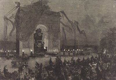 विक्टर ह्यूगो का अंतिम संस्कार। द विजिल, 1885। द्वारा अगस्टे लेपेरे