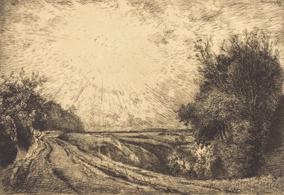 La Houssoye से मार्ग, La Houssoye, Crevecoeur, 1913 से Crevecoeur-le-Grand मार्ग। द्वारा अगस्टे लेपेरे