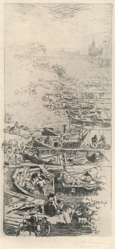 द एप्पल मार्केट, 1915 द्वारा अगस्टे लुई लेपेयर