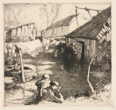 मछुआरे क्वार्टर सेंट-जीन-डे-मोंट्स, 1915। द्वारा अगस्टे लुई लेपेयर