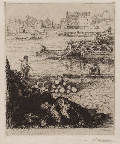 द टैंक टॉप: क्वाई डे ला गारे, 1894। द्वारा अगस्टे लुई लेपेयर